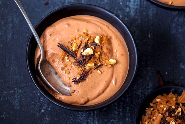 A melhor mousse de chocolate com frutos silvestres. Irresistível! mousse de chocolate com frutos silvestres