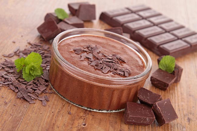 mousse de chocolate saudável
