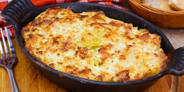 bacalhau gratinado com camarão