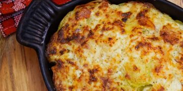 bacalhau gratinado com couve-flor