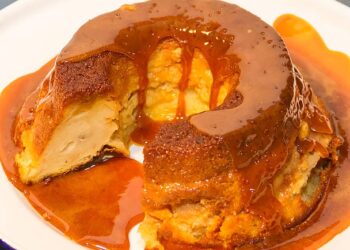 pudim de pão sem leite condensado