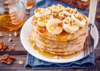 Panquecas de iogurte e banana