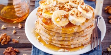 Panquecas de iogurte e banana