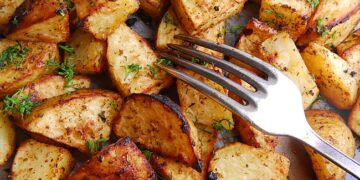 batatas assadas com orégãos