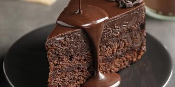 bolo de chocolate com ganache