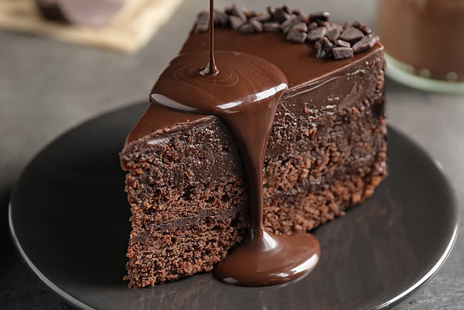 bolo de chocolate com ganache