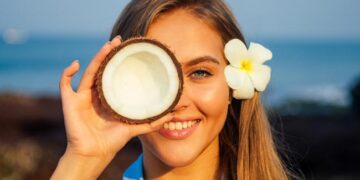 óleo de coco para um cabelo macio
