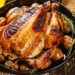 Frango assado no forno com batata assada