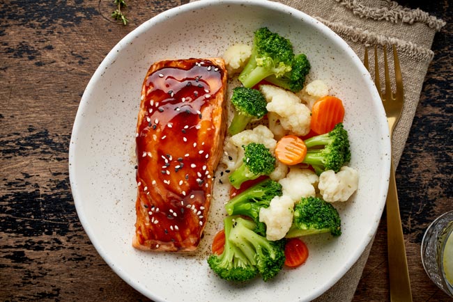 Salmão Teriyaki