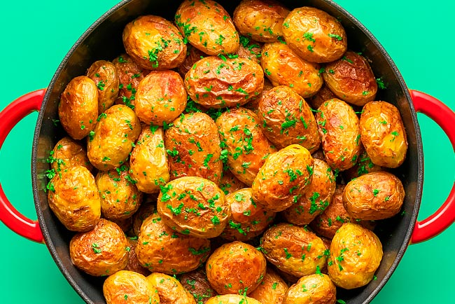 batatas assadas com pimentão