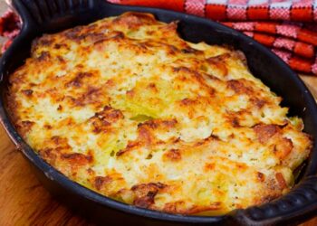 bacalhau gratinado com batata-doce