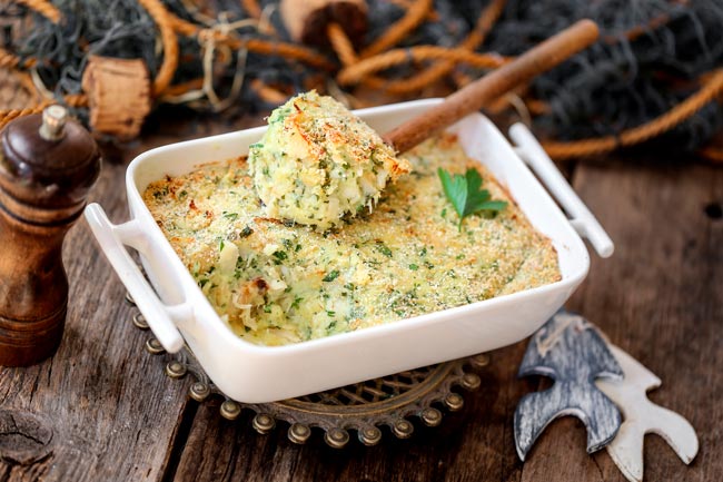 As melhores receitas de bacalhau gratinado com puré bacalhau gratinado com puré