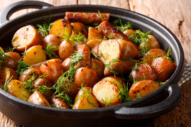 As melhores batatas assadas com pimentão. Tão boas! batatas assadas com pimentão