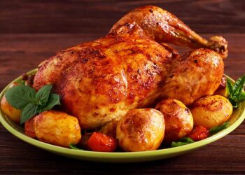 Frango assado duro e seco