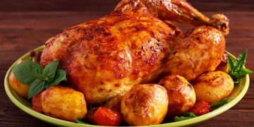 Frango assado duro e seco