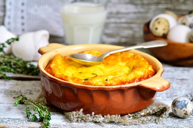 Omelete de frango no forno