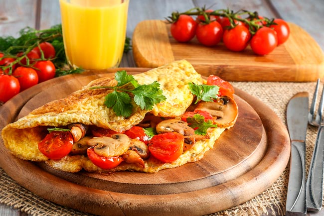 receita mágica para a omelete perfeita