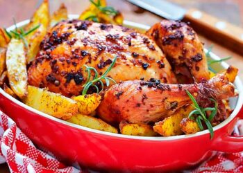 Frango assado à moda antiga