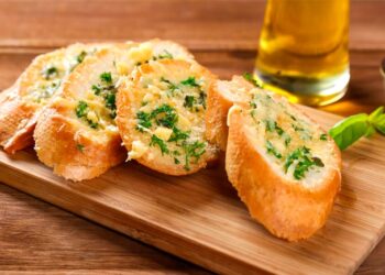 Pão de alho no forno