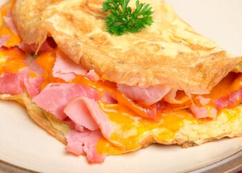 omelete com carne