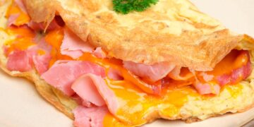 omelete com carne