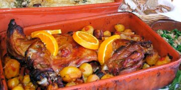 cabrito assado no forno
