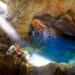 Gruta secreta e perigosa com lagoa azul deslumbrante em Viseu Gruta secreta