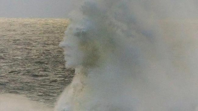 Tornou-se viral a imagem de uma onda no Reino Unido uma onda