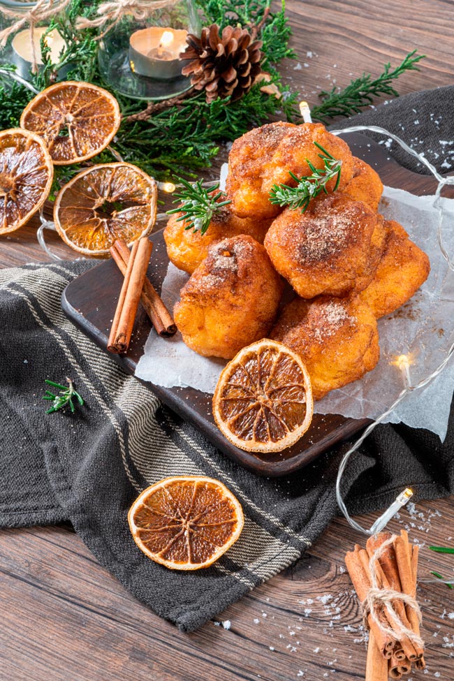 Uma irresistível iguaria natalícia com metade das calorias! Sonhos de Abóbora