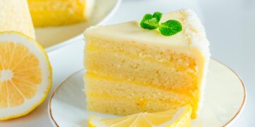 Um bolo macio e delicioso, perfeito para comemorar momentos especiais. Receita de bolo de aniversário simples de limão