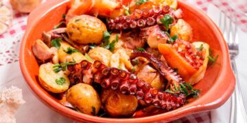 Traga um toque especial à sua ceia de Natal. polvo de Natal