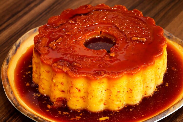 Um pudim tão delicioso e tão simples de fazer! pudim de ovos caseiro da avó