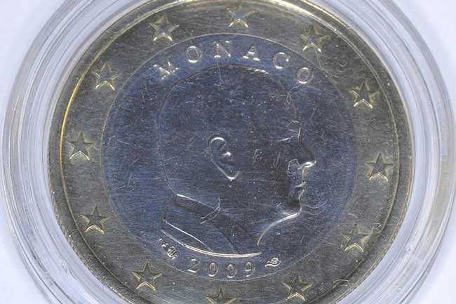 As 20 moedas mais valiosas e raras de 1€ e 2€ 3ª Moeda do Mónaco de 2009