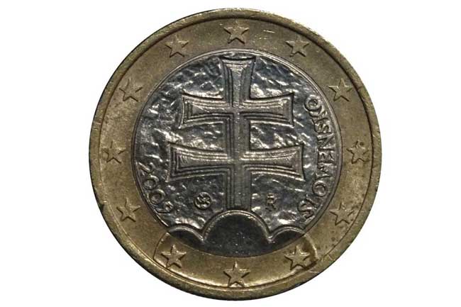 As 20 moedas mais valiosas e raras de 1€ e 2€ Moeda da Eslováquia de 2009
