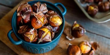 Castanhas assadas na Air Fryer
