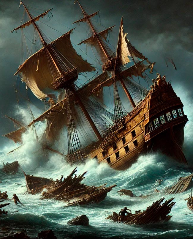 O naufrágio do São João Baptista: quando o mar engoliu o tesouro de um império