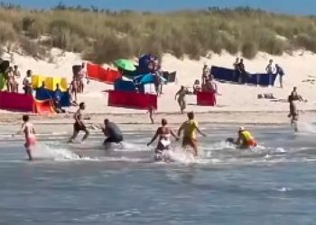 Ondas gigantes ameaçam praias da Figueira da Foz: banhistas em perigo e salvamentos heroicos