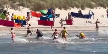 Ondas gigantes ameaçam praias da Figueira da Foz: banhistas em perigo e salvamentos heroicos