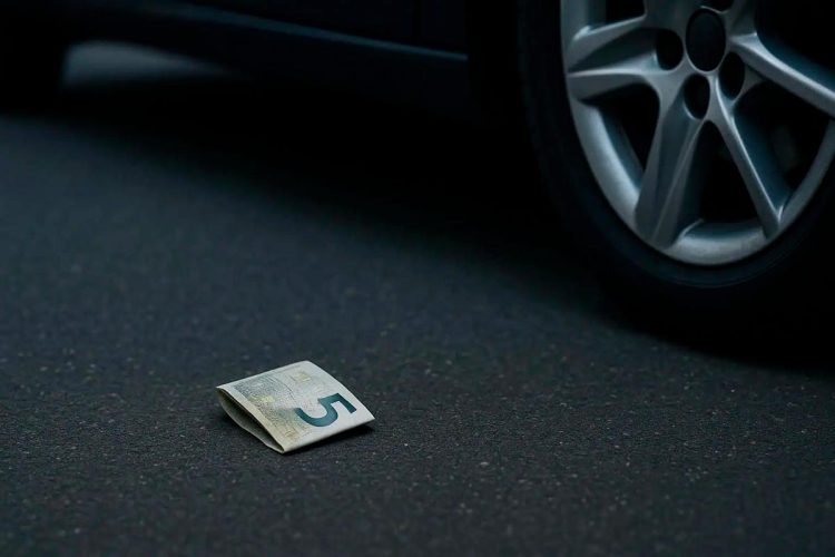O truque da nota dobrada está de volta aos estacionamentos