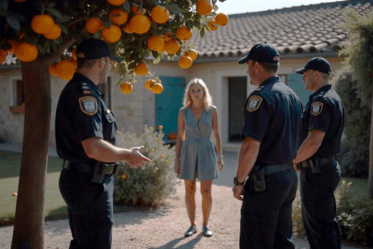 De que lado está a lei? Um ‘okupa’ chama a polícia e a filha da dona é expulsa do jardim por apanhar clementinas