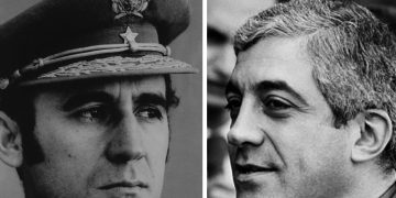 Militares portugueses em posições de combate durante o 25 de Novembro de 1975, com tensão nas ruas de Lisboa.