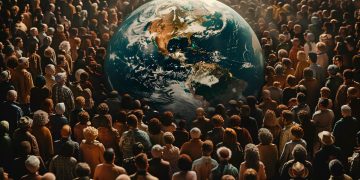 Ilustração de vários alfabetos difíceis, como mandarim, árabe, japonês e russo, representando as línguas mais desafiantes do mundo