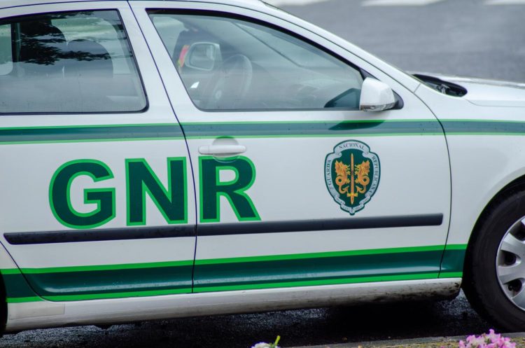 Carro da polícia a circular na autoestrada