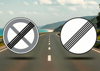 Comparação visual entre o sinal C21 e C20a do Código da Estrada