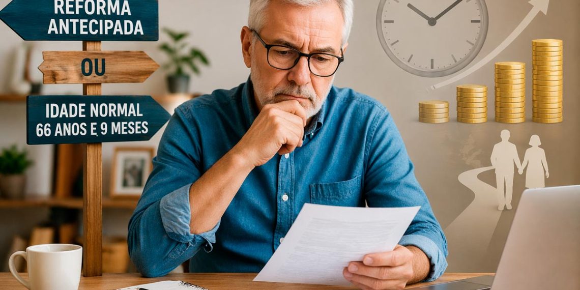 Reforma aos 60 ou aos 66 anos e 9 meses: uma escolha que marca o resto da vida