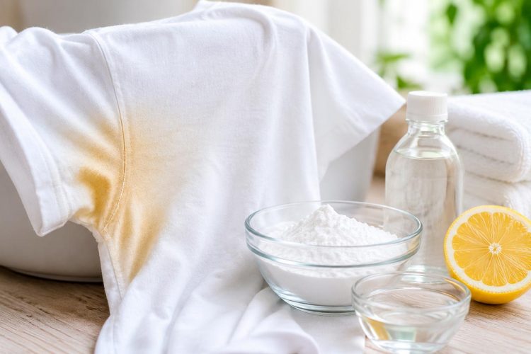 Como tirar o amarelado e as manchas de suor da roupa branca: o truque infalível para salvar as suas peças Como tirar o amarelado e as manchas de suor da roupa branca: o truque infalível para salvar as suas peças