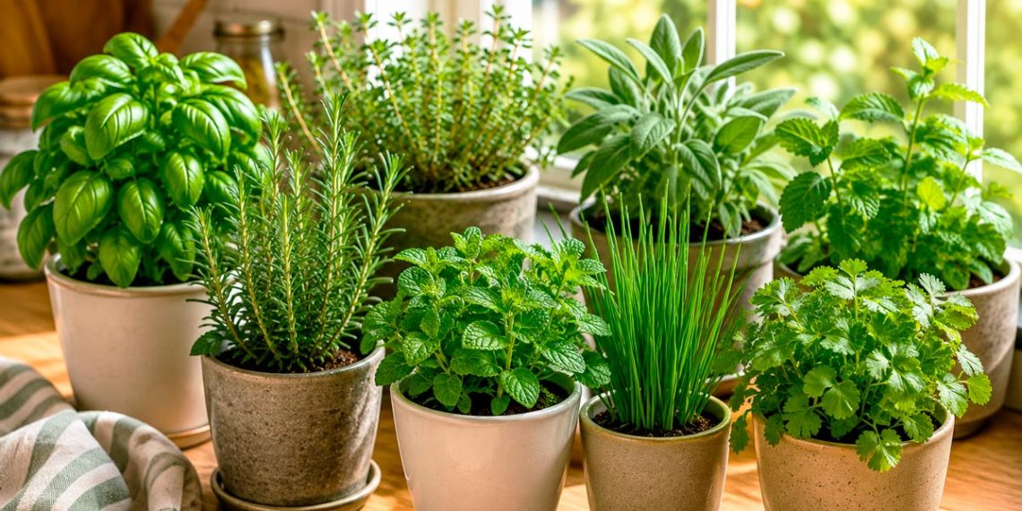 10 ervas aromáticas ideais para ter em vasos na cozinha