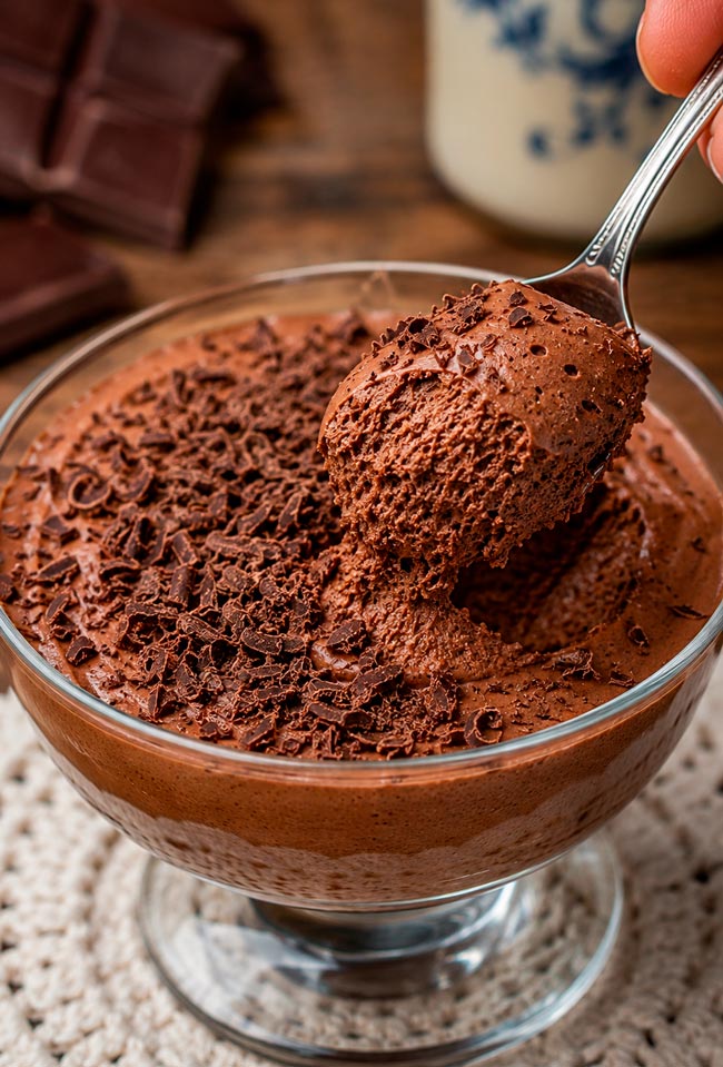 Mousse de Chocolate caseira da Avó: cremosa, irresistível e cheia de memórias Mousse de Chocolate caseira da Avó: cremosa, irresistível e cheia de memórias