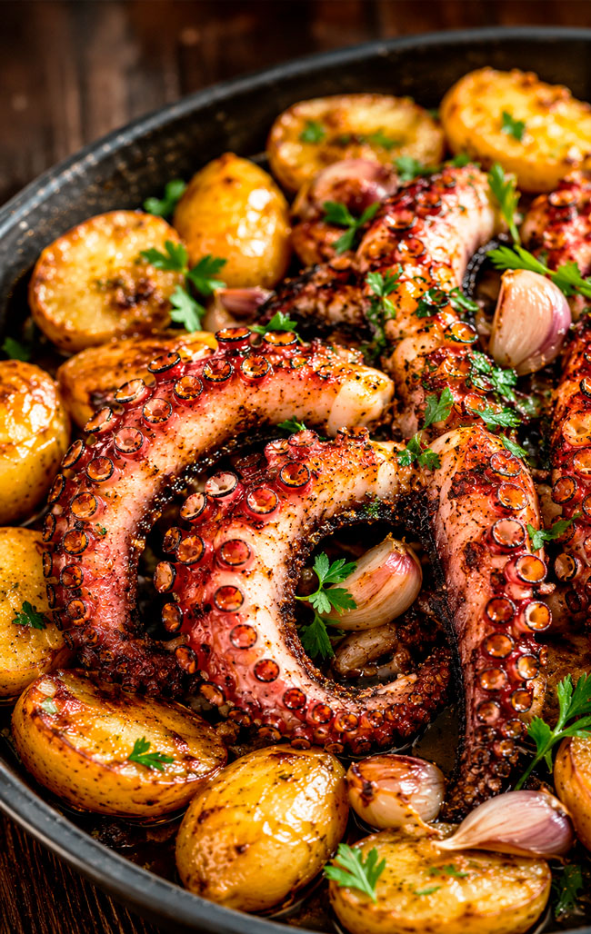 Como fazer um polvo assado perfeito Polvo assado com batatinhas: receita tradicional