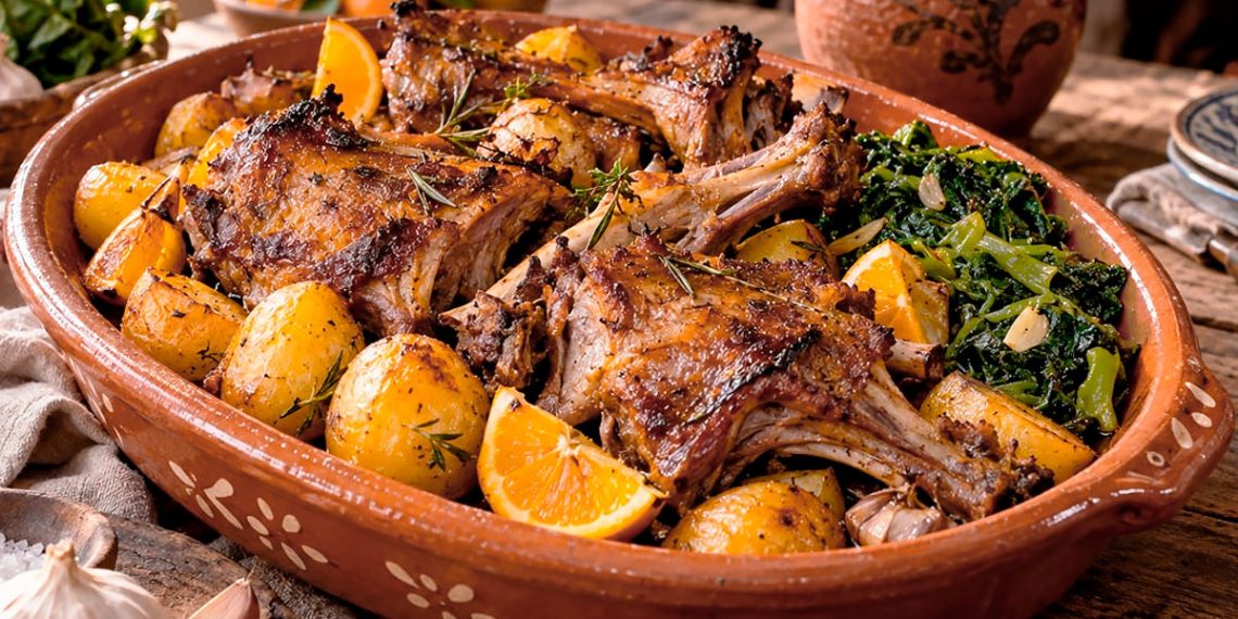 Cabrito assado no forno à moda do Minho: receita tradicional muito saborosa